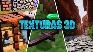 ✅LAS 4 MEJORES TEXTURAS 3D ✅🥳MinecraftBedrock y Minecraft pocket edition✌️ [upl. by Enrica]