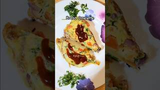 Bread Omelette  Easy Bread Recipes bread recipe food shorts [upl. by Yobybab]