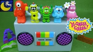 Yo Gabba Gabba DJ Lance Boombox Playset PLUS Spin Master Train Set Toys Muno Plex Brobee amp MORE [upl. by Nairb]