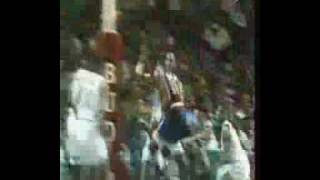 Video  Muggsy Bogues Blocks Ewing [upl. by Irollam]