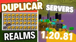 CÓMO DUPLICAR ITEMS en REALMS  Minecraft Bedrock 12081🔥✨ [upl. by Nurat]