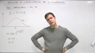 Udregning af normalfordelingsandsynligheder vha integralregning [upl. by Ik26]