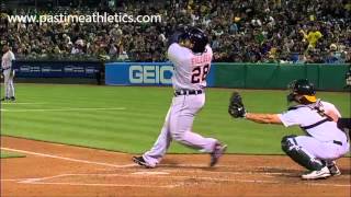 Prince Fielder Slow Motion Home Run Baseball Swing  Hitting Mechanics Detroit Tigers MLB [upl. by Mackenie264]