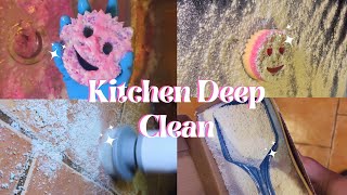 ASMR✨Scrubbing Kitchen Sink Stove amp Floor [upl. by Ykciv]