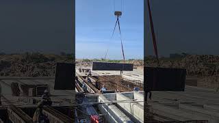 Install side Formwork with tower crane [upl. by Soloma]