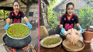 Eye birds chili recipe  Yummy chili and chicken cooking  Country chefs [upl. by Levram]