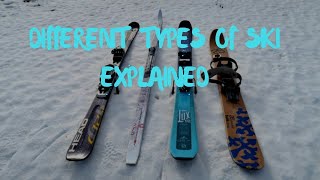 Different Types of Skis Explained Ski Shoes Ski Equipment India [upl. by Suoirtemed426]