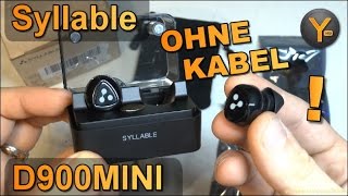 Komplett kabellose Bluetooth Ohrhörer wie Airpods Syllable D900MINI mit Ladestation [upl. by Wileen]