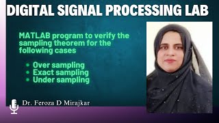 MATLAB program to verify the sampling theorem for the following cases over  exact and under [upl. by Ttezzil721]