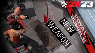 Brutal Moves on Barbed Wire Table  WWE 2K23 [upl. by Atinreb]