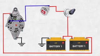 Car Alternator Wiring Diagram  2 pin 24v Alternator Wiring l How to Wiring Alternator [upl. by Helbon356]