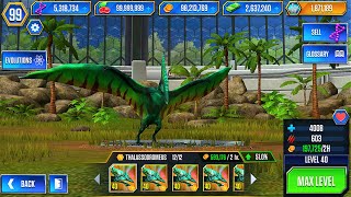 UNLOCK THALASSODROMEUS MAX LEVEL 40  JURASSIC WORLD THE GAME [upl. by Edge548]