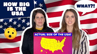 Italians react to How Big Is USA Actually [upl. by Elora]