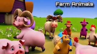 Farm Animals Dance  Kids Rhymes  Baby Learning Song English My Create 😍 [upl. by Malas]