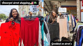 Sarojini Nagar in Hyderabad trendy tops 50 rs al Ameerpet street store [upl. by Anitsyrhk]