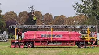 circus wonderland taunton 2024 kingpoles being loaded on to tent trailer [upl. by Law]