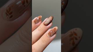 🍂☕️ fall forest aura 🍁 nails nailart naildesign nailpolish [upl. by Lorrac12]