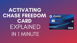 How To Activate Chase Freedom Card 2025 [upl. by Averell]