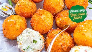 Herbed Spicy Goat Cheese FrittersDelicious appetizer for cheese lovers Perfect recipe for parties [upl. by Ennovyhc]