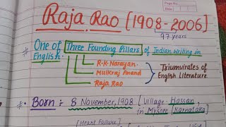 Part1 Raja Rao  Biography and Works  Master Cadre English ugcnet english mastercadre [upl. by Yanahs787]