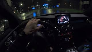 Mercedes Benz C400 4MATIC POV at night  4K HIGH QUALITY [upl. by Sihon]