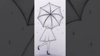 Easy way to draw a girl in spring season  pencil sketch  easy girl drawing  pencil drawing easy [upl. by Dlaniger]