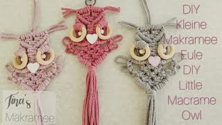 DIY Makramee Eule Schlüsselanhänger DIY Macrame Owl Keychain [upl. by Alenson]