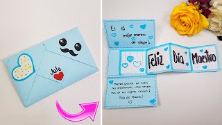 💖Tarjeta sorpresa plegable para el día del profesormaestro💖Teachers Day Card Handmade Easy Card🌟 [upl. by Edvard208]