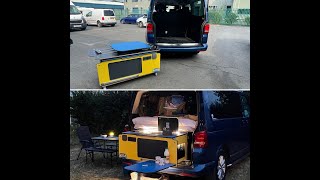 VW Caravelle van campervan bed system with a Slidepod [upl. by Ecire]