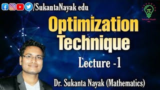 Lecture 1  Optimization Techniques  Introduction  Study Hour [upl. by Pincus]