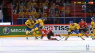 Alexander Edler vs Eric Staal World Championship 2013 [upl. by Lodi]