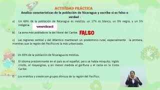 10 Teleclases Estudios Sociales Características de la población de las regiones de Nicaragua [upl. by Duomham]