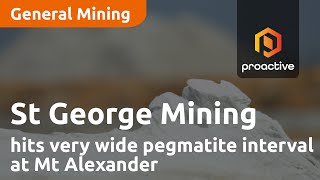 St George Mining hits very wide pegmatite interval at Mt Alexander [upl. by Yrahca]