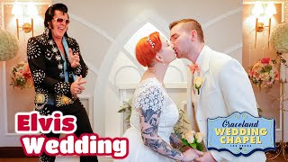 Lucas amp Josefines Elvis Wedding in Las Vegas  Graceland Chapel [upl. by Crabb]