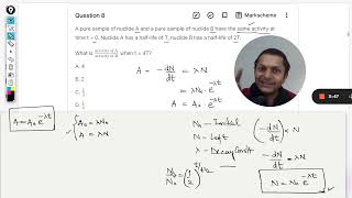 Apure sample of nuclide A and a pure sample of nuclide B have the same activity at time t  0 [upl. by Aidni]