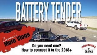 Using a Battery Tender® on the 2018 Goldwing  Cruisemans Moto Vlog  CruisemansGaragecom [upl. by Clabo274]