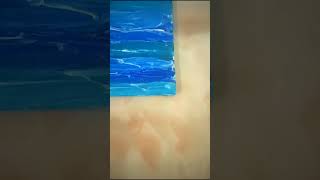 Canvas painting of an Ocean🥶art youtubeshorts artist canvas painting canvaspainting [upl. by Bazil]