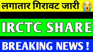 IRCTC SHARE UPDATE  IRCTC SHARE LATEST NEWS  IRCTC PRICE TARGET  IRCTC SHARE ANALYSIS [upl. by Cinimmod]