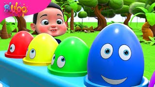 Surprise Eggs Kids Song  Colorful Eggs  BluLoo Nursery Rhymes amp Kids Songs [upl. by Frankhouse]