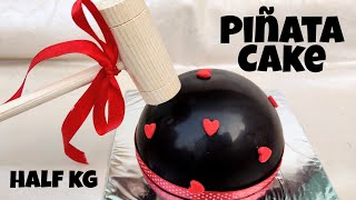 Pinata cake tutorial  How to make half kg pinata cake  Piñata Hammer Cake [upl. by Naol]