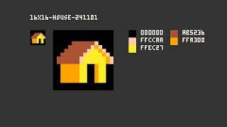 Pixel Art  16x16  House  241101 pixelart [upl. by Vona]