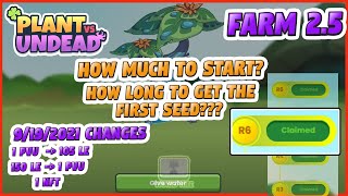 PVU HOW MUCH START FARM 25  HOW LONG TO GET A SEED PLANT VS UNDEAD BEST NFT GAMES CRYPTO [upl. by Manaker494]