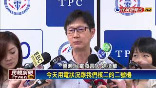 重啟核二廠2號機 行政院台電按程序申請－民視新聞 [upl. by Eiramanel]