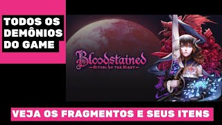 Todos os demônios e seus fragmentos BLOODSTAINED RITUAL OF THE NIGHT [upl. by Annwahsal]