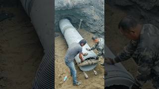 Precast Concrete Pipe Installation and Laying Construction Process [upl. by Sokairyk790]