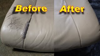 How to repair and restore a worn and damaged leather chair [upl. by Abbott]