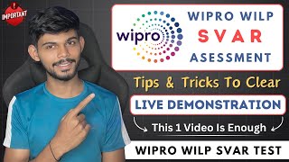 Wipro WILP SVAR Assessment Test 2024  Practice Resources Live Test amp Tips And Tricks [upl. by Romito]