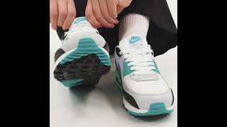 NIKE Air Max 90 Shoes Sneakers White Grey Teal Nebula Black Women  FB8570101  JD Sports [upl. by Rab629]