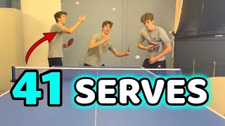 Every Table Tennis Serve in 101 Seconds [upl. by Morril]