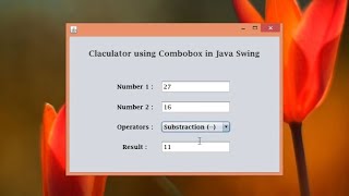 Calculator by using combobox in java [upl. by Eisyak]